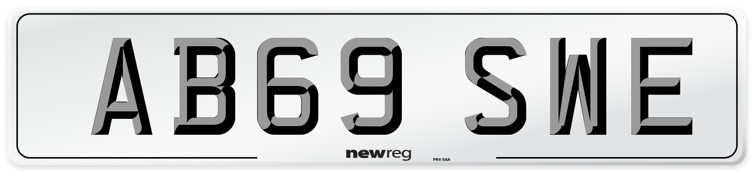 AB69 SWE Number Plate from New Reg